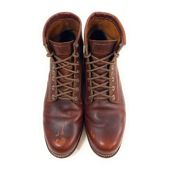 Chippewa Plain Toe Wedge Boots Brown Leather Mens Size 10 D Made In USA 1901M17 - Picture 3 of 8